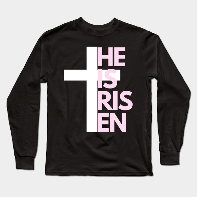 He Is Risen, Happy Easter day Shirt, Easter day shirt, peeps, bunny, jesus, christian easter shirt,cute easter shirt,gift for easter,easter family shirt Long Sleeve T-Shirt by TWENTY5S